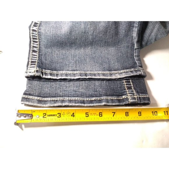 Maurices Embroidered Pockets Stretch Bootcut Jeans 17/18 Short 36x30 - Picture 6 of 6